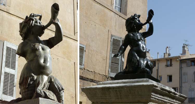 cherubin, fontaine d'aix en provence, fontaine des fontètes